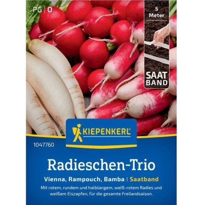 Semená reďkovky Vienna & Rampouch & Bamba – výsevný pásik – ľahké pestovanie