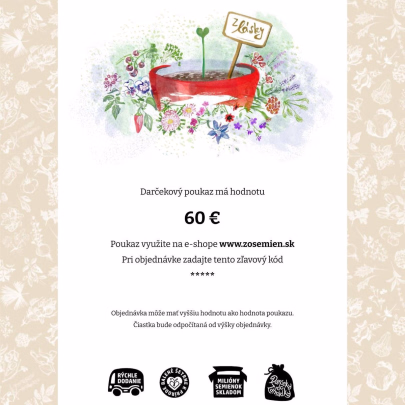Voucher z lásky - poukaz v hodnote 60 €