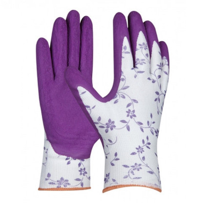 Pracovné rukavice Flower - PVC - veľkosť 7 - 1 ks