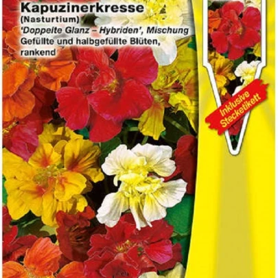 Kapucínka popínavá Doppelte Glanz zmes - Tropaeolum majus - semená - 15 ks